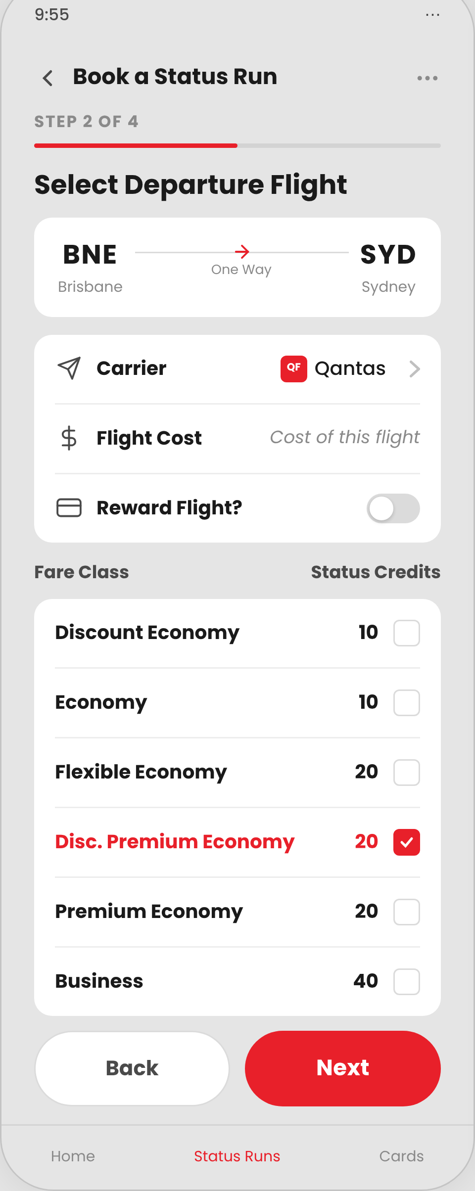 Book a status run: SYD to SIN flights ranked by the status credits they earn